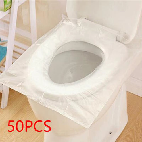 50Pcs Disposable Plastic Toilet Seat Cover - Fit n First